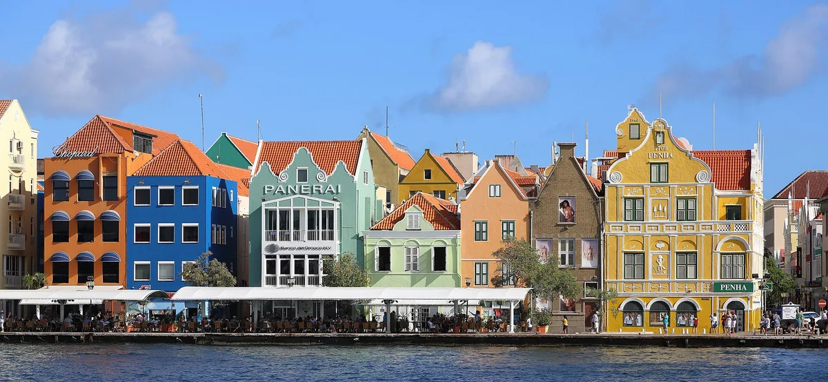 Facades of Handelskade, Willemstad, Curaçao - February 2020 – Willemstad