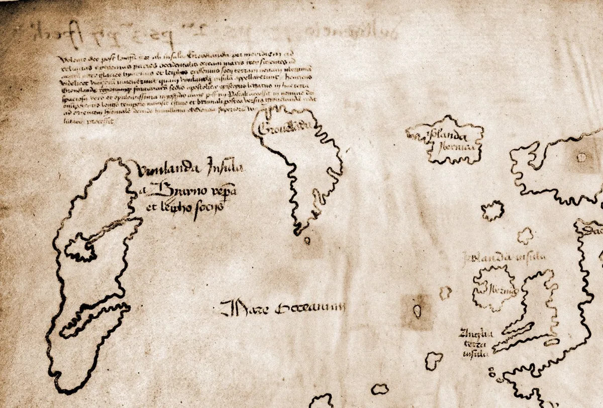 Ausschnitt der Vinland-Karte – Groenland coastline