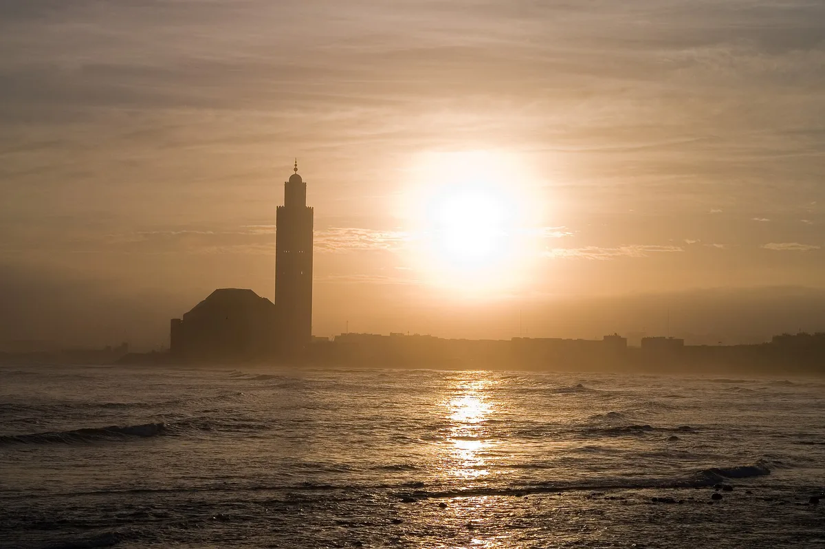 Sunshine on mosque Hassan II in Casablanca, Morocco - Flickr – Hassan II-moskee
