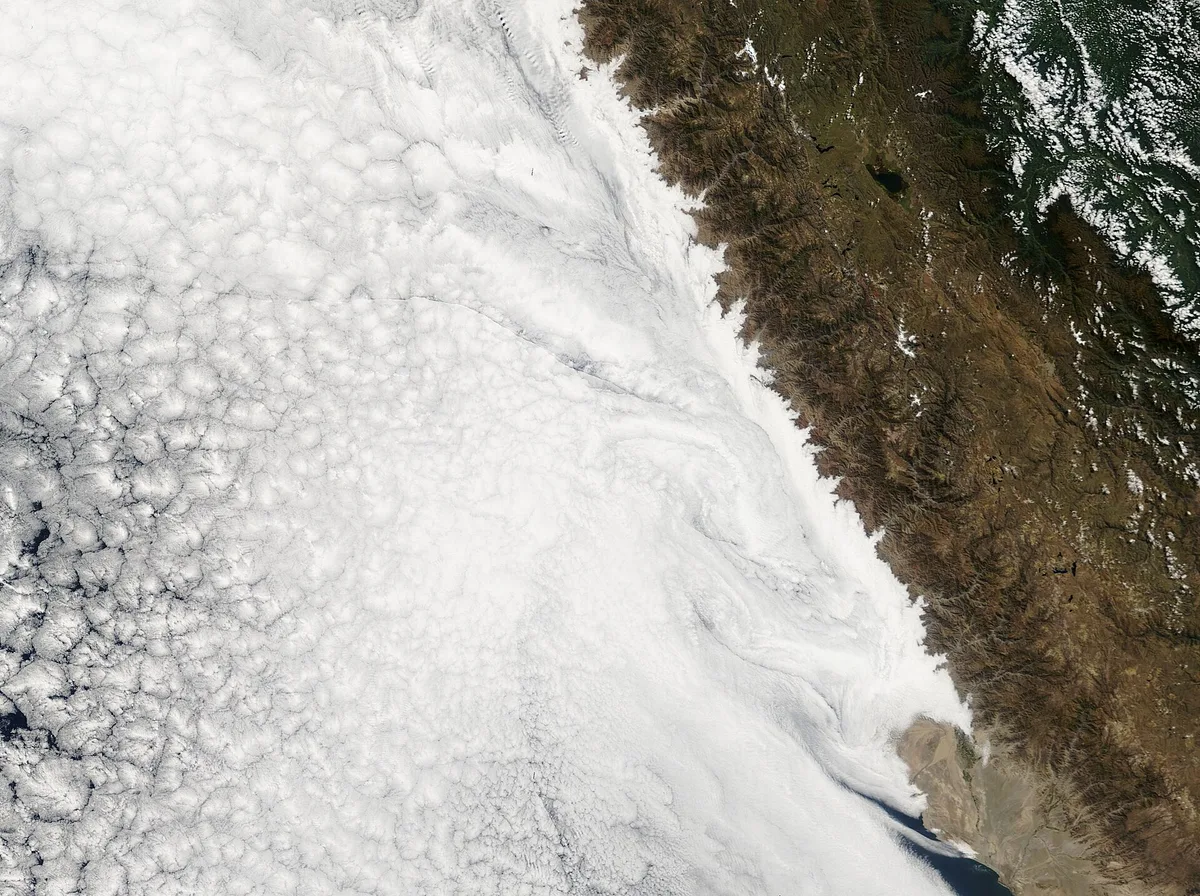 Clouds banking along Peru Coastline (MODIS 2018-06-24) – Peru coastline