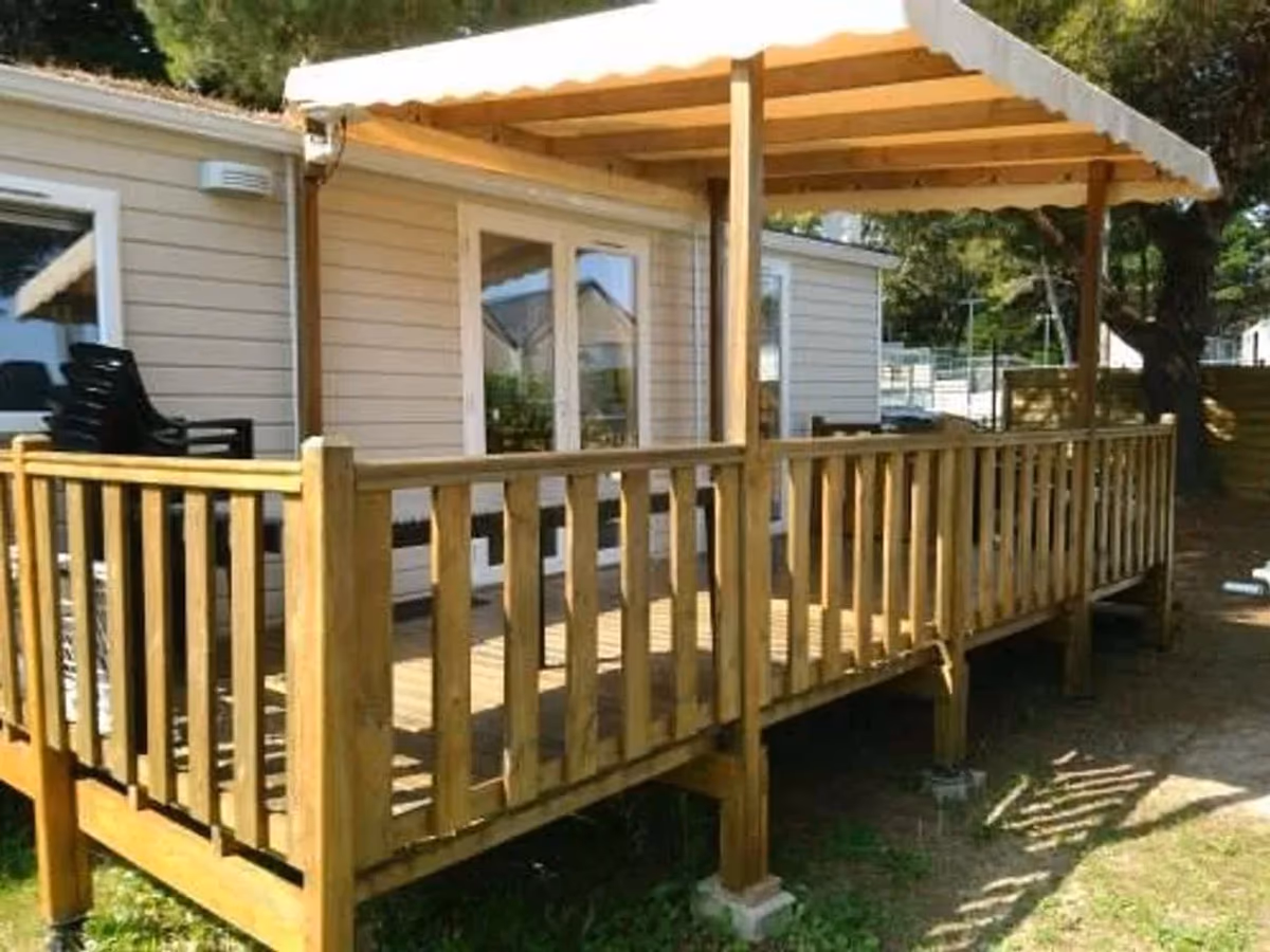 Location mobilhome de propriétaires sur camping bord de mer (options non – vakantie Frankrijk