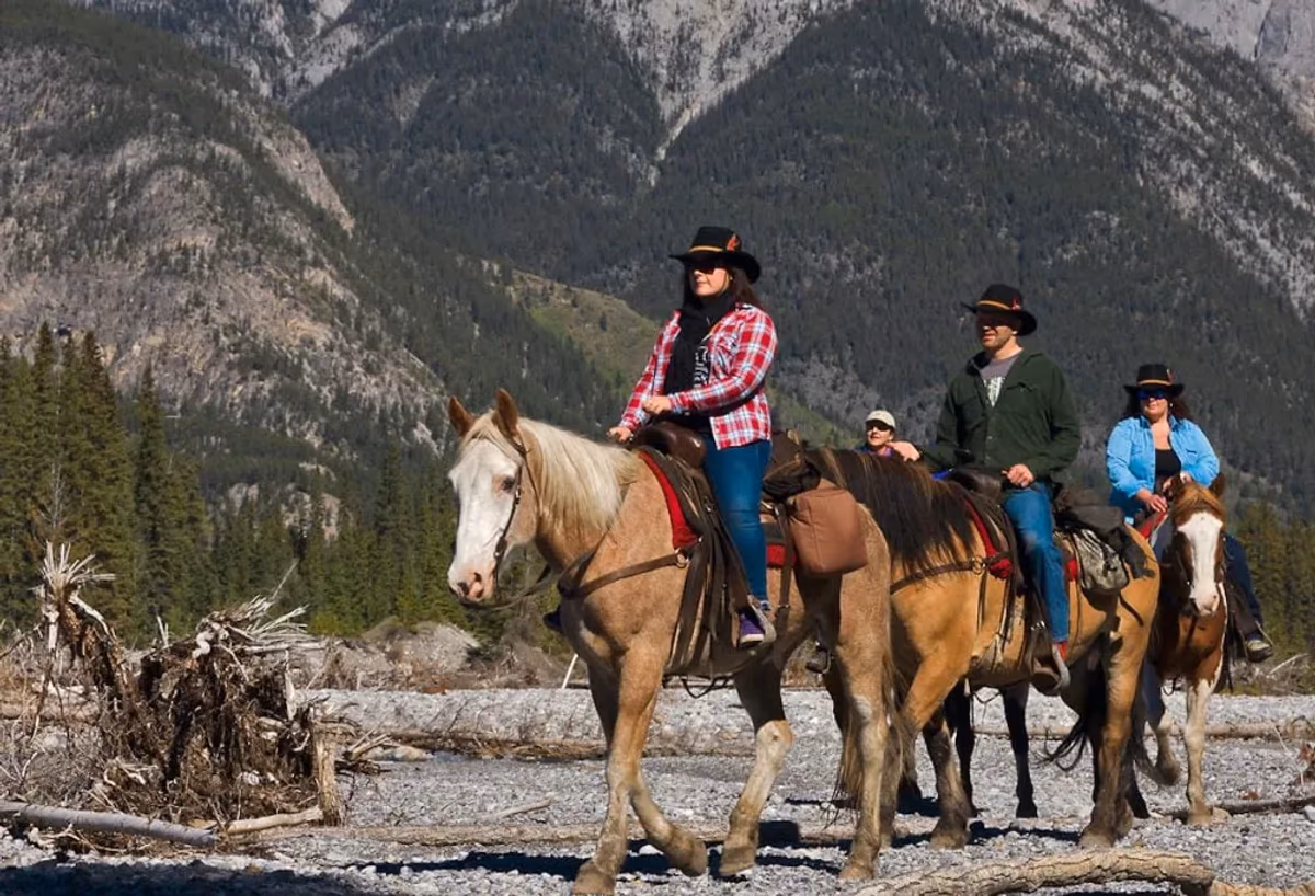 Paardrijden in de Rocky Mountains